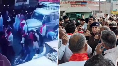 Car Accident Caught on Camera in Nagaur: Uncontrolled SUV Ploughs Into Religious Procession in Rajasthan, Several People Injured; Disturbing Video Surfaces